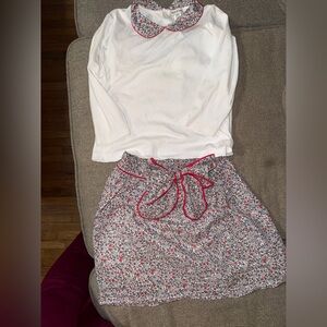 Marco & Lizzy  Skirt And Top Set Floral Size 6- Very Cute Holidays